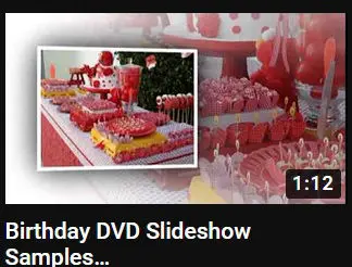 birthday dvd slideshow sample